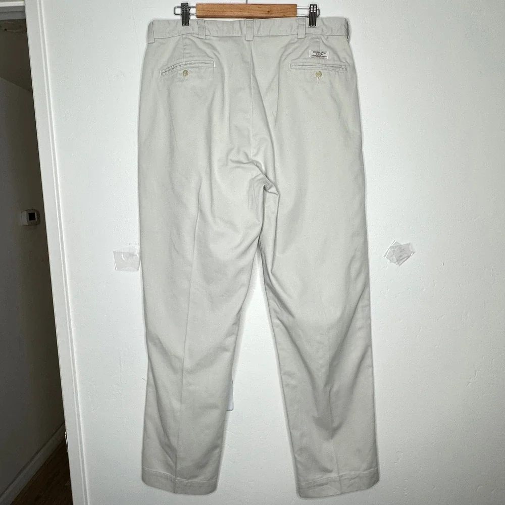 Polo Ralph Lauren Mens Classic Chino Philip Pants Cotton Beige Trousers Waist 38